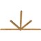 Ekena Millwork Kennewick Rough Sawn Timber Gable Bracket, Western Red Cedar, 108"W x 68"H x 2"D x 4"F, 15/12 Pitch GBW108X68X0204KEN00RWR - alternate 5